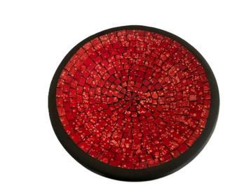 MOZAÏEK SCHAAL ROOD ROND 38 cm NIEUW beschikbaar voor biedingen