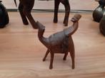 Beeld, kameel, hout, bruin, Antiek en Kunst, Ophalen