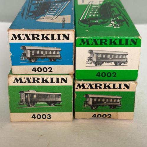 4 Märklin 4002 en 4003 donderbussen met ovp, Hobby en Vrije tijd, Modeltreinen | H0, Gebruikt, Wagon, Wisselstroom, Märklin, Ophalen of Verzenden
