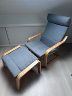 IKEA Poang Stoel + Voetenbank, Huis en Inrichting, Fauteuils, Ophalen, Gebruikt, 75 tot 100 cm, 50 tot 75 cm