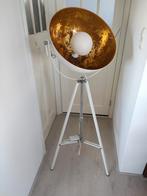 Driepoot lamp wit met brons, Ophalen, Zo goed als nieuw, Metaal, 150 tot 200 cm