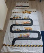 Leuk dekbedovertrek met bouwvoertuigen, Ophalen, Jongetje of Meisje, Wit, Dekbedovertrek