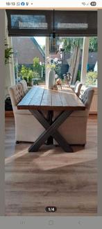 Robuuste  eettafel., Huis en Inrichting, Tafels | Eettafels, Ophalen, Gebruikt, 200 cm of meer, 50 tot 100 cm