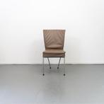 2x Montis Spica Stoel Mokka/Bruin Leder - RVS Frame, Huis en Inrichting, Stoelen, Ophalen of Verzenden, Gebruikt, Bruin, Metaal