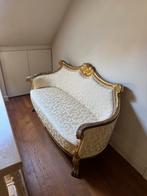 Luxe barok bankstel met 2 fauteuils – goud & damast, Antiek en Kunst, Antiek | Meubels | Stoelen en Banken, Ophalen of Verzenden