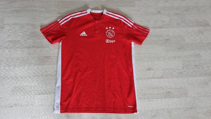Ajax Training Polo! Seizoen 21/22! Sponsor! Mt M!, Kleding | Heren, Sportkleding, Zo goed als nieuw, Voetbal, Rood, Ophalen of Verzenden