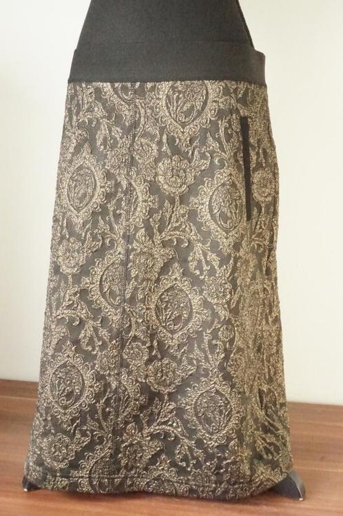 SUMMUM Zeer bijzondere Zwart/Gouden Barok Halflange Rok M, Kleding | Dames, Rokken, Zo goed als nieuw, Maat 38/40 (M), Overige kleuren