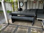GRATIS grote tuintafel met bijpassend bankje, Ophalen, Gebruikt, Hout