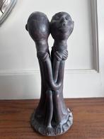 Afrikaans houten beeld–liefdespaar/verbondenheid, Ophalen, Zo goed als nieuw, Dier