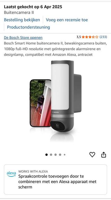 Buitenlamp, sfeer en bewegingslicht + camera / voll Garantie beschikbaar voor biedingen