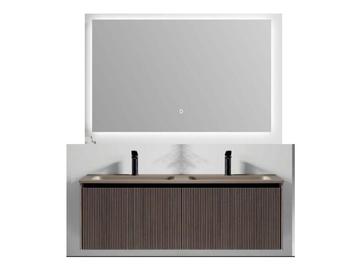 Prachtige Badmeubel Set 120cm Taupe wastafel gestreept beschikbaar voor biedingen