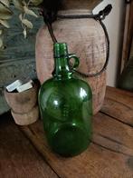 Prachtige groene gis fles gistfles gist vaas, Antiek en Kunst, Antiek | Glas en Kristal, Ophalen of Verzenden