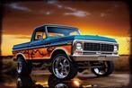 Wandbord, pick-up truck, metaal, deco, Ophalen of Verzenden, Nieuw