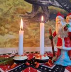 Zweedse Antieke Kandelaars Kerst Porselein Pap, Ophalen of Verzenden, Keramiek of Aardewerk