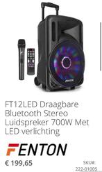 ZGAN Fenton FT12 LED Partybox, 700 Watt, Draadloos, Karaoke!, Ophalen of Verzenden, Zo goed als nieuw