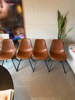 Dutchbone Eetkamerstoelen - 4 stuks Bruin, Huis en Inrichting, Stoelen, Gebruikt, Bruin, Leer, Ophalen of Verzenden