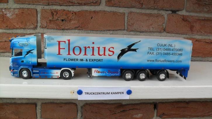 Tekno  Scania  met  koeloplegger  van  Hans  de  Laat., Hobby en Vrije tijd, Modelauto's | 1:50, Nieuw, Bus of Vrachtwagen, Tekno