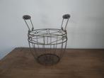 LEUK OUD BROCANT METALEN MANDJE, Overige materialen, Gebruikt, Mand, Rond