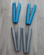 2 paar kunststof laarzeninzetten / -spanners, Kleding | Dames, Schoenen, Ophalen, Zo goed als nieuw, Blauw