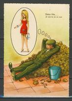 Humor  Nostalgie Satire Vintage Ansichtkaart f-74a jdu, Ophalen of Verzenden, 1940 tot 1960, Ongelopen, Overige thema's