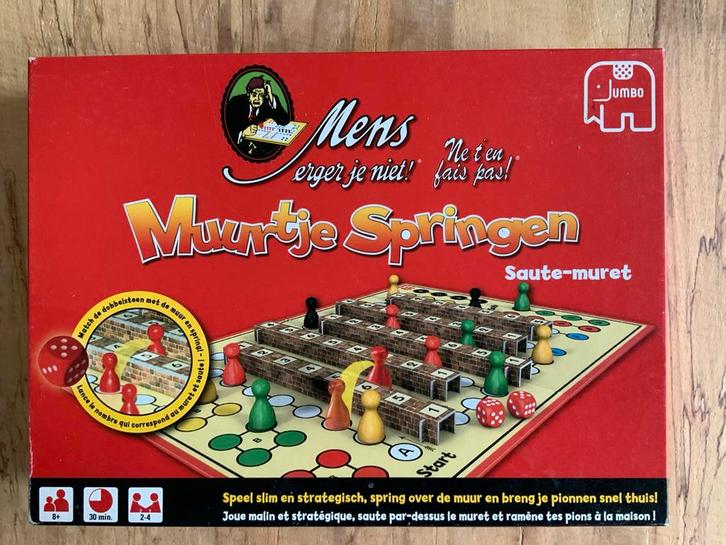 Mens Erger Je Niet Muurtje Springen - Compleet!, Hobby en Vrije tijd, Gezelschapsspellen | Bordspellen, Zo goed als nieuw, Ophalen of Verzenden