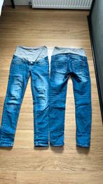 2 dezelfde zwangerschapsbroeken, Blauw, Ophalen of Verzenden, Maat 36 (S), Gedragen