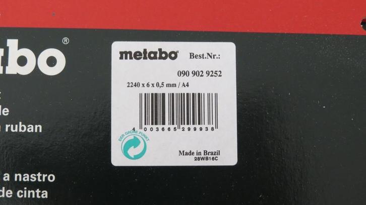 Metabo Lindzaag  2240x6x0,5, Doe-het-zelf en Verbouw, Gereedschap | Zaagmachines, Nieuw, Lintzaag, 1200 watt of meer, 30 tot 70 mm