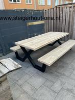 Steigerhout picknickset alle maten mogelijk korte levertijd, Ophalen of Verzenden, Nieuw, Rechthoekig
