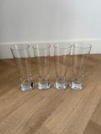 4x transparante bierglazen, Ophalen, Zo goed als nieuw, Bierglas