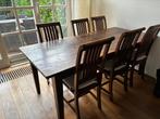 Teakhouten eethoek, Huis en Inrichting, Complete eetkamers, Ophalen, Gebruikt, 4 tot 6 stoelen