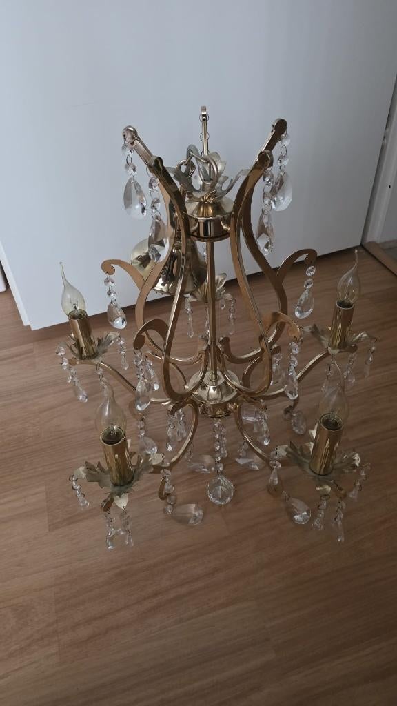 Messing klassieke Hanglamp, Ophalen, Gebruikt, 50 tot 75 cm, Klassiek