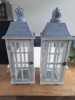 2 grote lantaarns, Ophalen, Zo goed als nieuw, Hout, Staande lamp