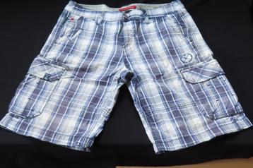 RIVALRY Geweldige Geblokte Blauw/Witte Cargo Shorts 48-50 M beschikbaar voor biedingen