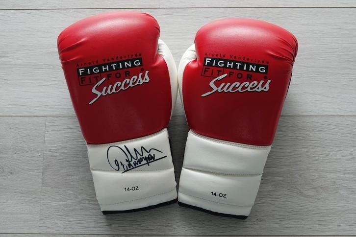 Speciale bokshandschoenen Arnold v.d. Leijden handtekening, Sport en Fitness, Boksen, Nieuw, Bokshandschoenen, Verzenden