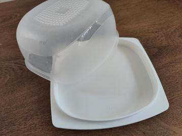 *NIEUW*: Tupperware witte, kleine kaasdoos / kaasstolp beschikbaar voor biedingen