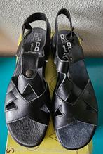 Zwart, leren Sandalen, maat 39, Ophalen of Verzenden, Nieuw, Zwart, Sandalen of Muiltjes