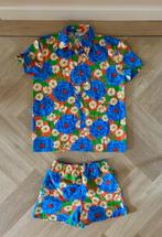 Z.g.a.n. Kleurrijke set van Stieglitz, blouse + short, mt. S, Blauw, Stieglitz, Ophalen of Verzenden, Zo goed als nieuw