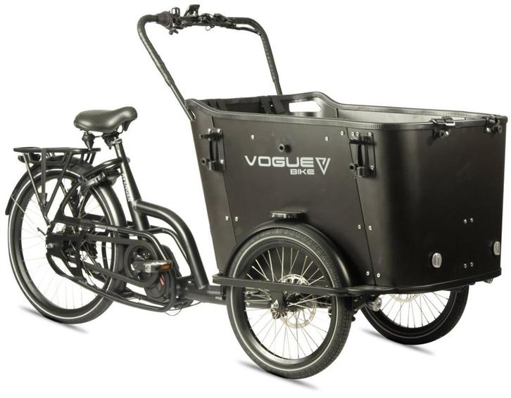 Zwarte driewielbakfiets met zeer sterke motor, Vogue Avenger, Fietsen en Brommers, Fietsen | Bakfietsen, Nieuw, Overige merken