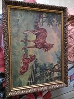 Lijst met paarden 55 cm, Ophalen, Zo goed als nieuw, Schilderij, Minder dan 50 cm