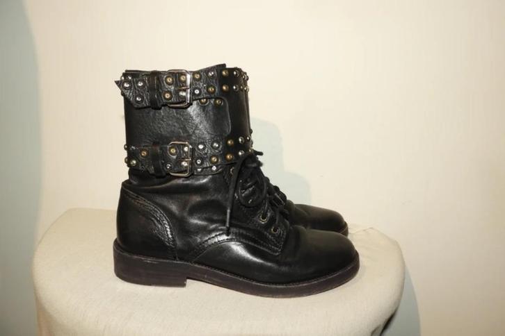 Isabel Marant leren laarzen veters band studs Nette staat 38, Kleding | Dames, Schoenen, Gedragen, Lage of Enkellaarzen, Zwart
