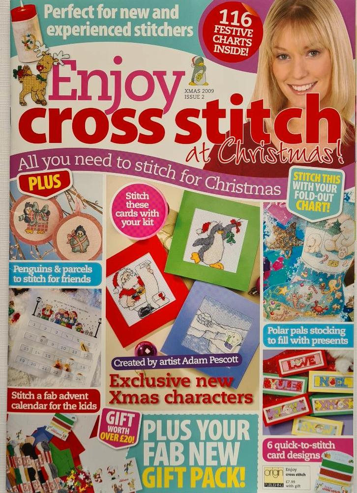 116 Kerst borduurpatronen met garen,linnen, kaarten, lint, Hobby en Vrije tijd, Borduren en Borduurmachines, Nieuw, Patroon, Handborduren