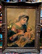 Antieke, religieuze prent in authentieke lijst, Ophalen