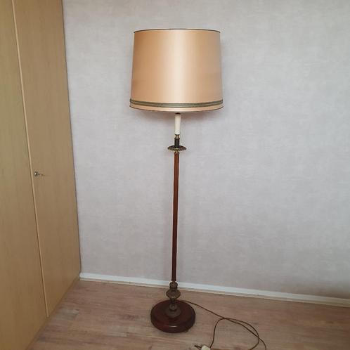 Antiek - Vloerlamp - Staande lamp - Empire stijl - Mahonie, Huis en Inrichting, Lampen | Vloerlampen, Gebruikt, 150 tot 200 cm