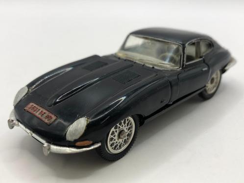 Norev 156 Jaguar Type E donker blauw -GOED- M24, Hobby en Vrije tijd, Modelauto's | 1:43, Gebruikt, Auto, Norev, Ophalen of Verzenden