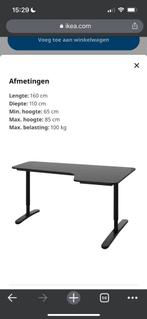 Zwart Ikea Bekant Hoekbureau, Huis en Inrichting, Bureaus, Ophalen, Gebruikt, Bureau