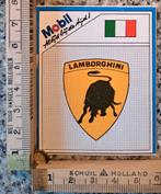 Vintage sticker Mobil Services Lamborghini merk logo Italië, Ophalen of Verzenden, Zo goed als nieuw