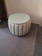 Vintage/antieke ronde poef met opbergruimte, afm. 47 x 36 hg, Hout, Minder dan 50 cm, Gebruikt, Minder dan 50 cm