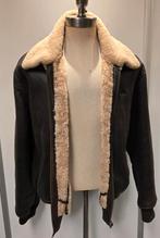Redskins lammy coat bomber jack - maat L - lamsleer & vacht, Kleding | Heren, Maat 52/54 (L), Bruin, Ophalen of Verzenden, Zo goed als nieuw