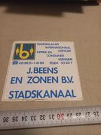 J beens en zonen bv transport Stadskanaal, Verzamelen, Stickers, Ophalen of Verzenden, Zo goed als nieuw