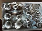15 zilveren vintage kerstballen, Diversen, Kerst, Ophalen of Verzenden